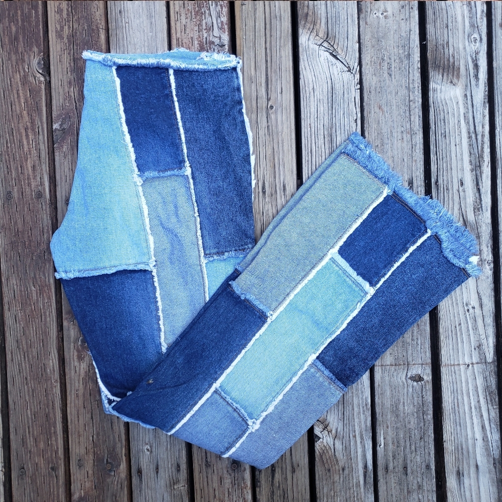 Vintage zana di JEANS Patchwork Jeans- Size 9
